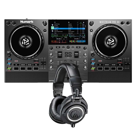 Combo Numark Mixstream Pro Go vs Tai Nghe Audio-Technica ATH-M50X