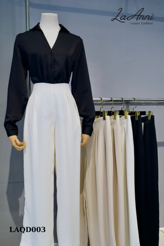 Quần tây gold suông cạp liền lưng cao LAQD003 sang chảnh