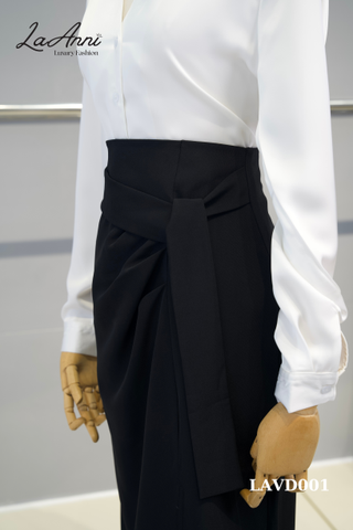 Chân váy bút chì xẻ trước ly xéo phối dây LAVD001 phá cách