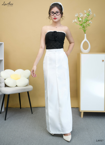 CV dài xếp viền xẻ sau LAVE7