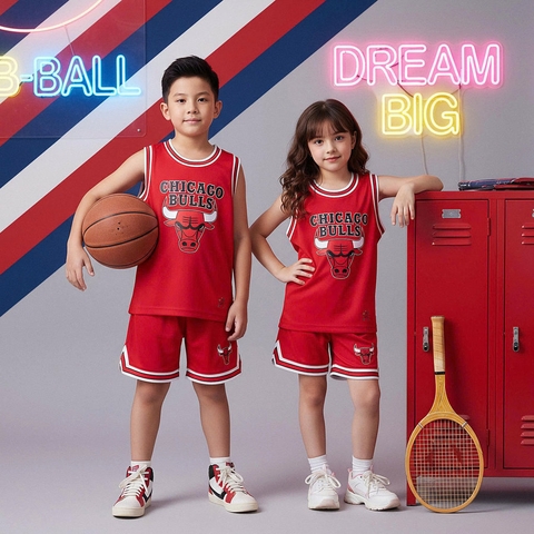 QA Bóng rổ trẻ em Strivend Chicago Bulls