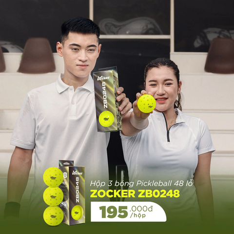 Bóng Thi Đấu Pickleball Zocker ZB0248 (Hộp 3 quả)