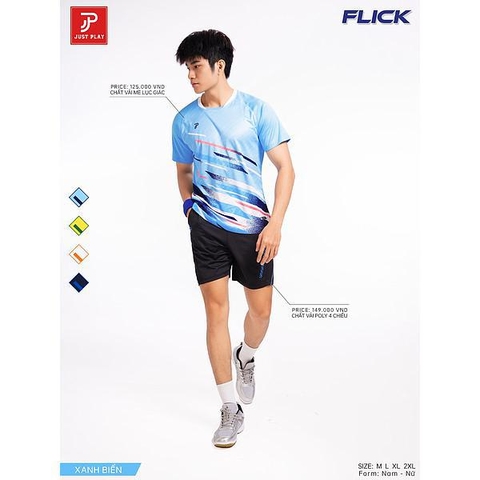 Áo Cầu Lông Justplay Flick Nam
