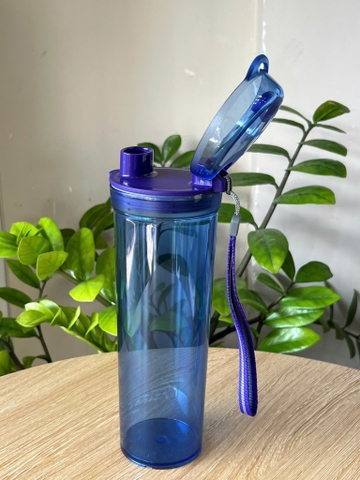TupMalay - Drinking Flassk 600ml - Bình nắp bật 600ml full xanh