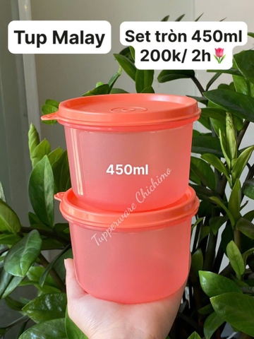Hộp Tupperware Mát Tròn Snack & all 450ml - Tupperware Malaysia Chính Hãng