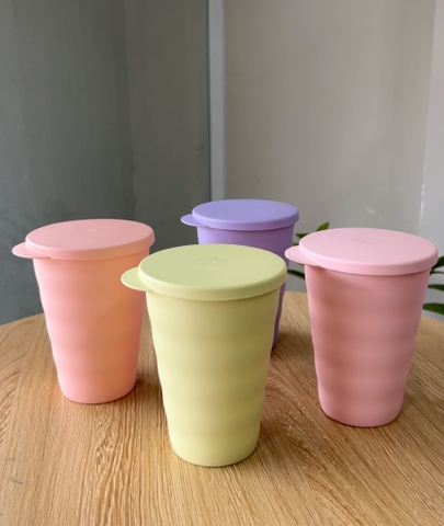Cốc Tupperware Expression Tumbler  500ml - Có Nắp 4 Màu  - Tupperware Malaysia Chính Hãng