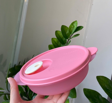 Hộp mát Tupperware 400ml quay LVS - màu hồng đậm