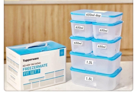 Bộ Hộp Tupperware Trữ Đông Freezermate Fit Set 7 Hộp