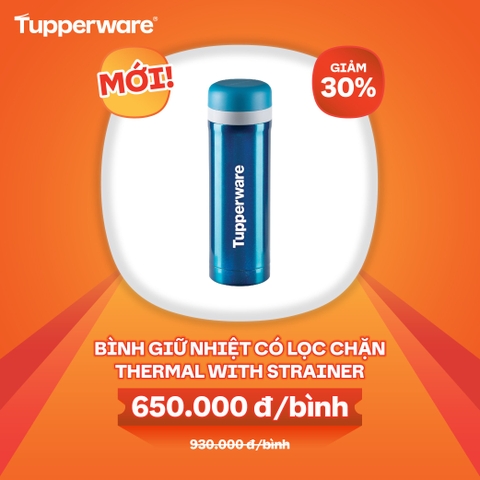 Bình Giữ Nhiệt Tupperware Thermal 380ML -  Có Ngăn Lọc - Tupperware Chính Hãng