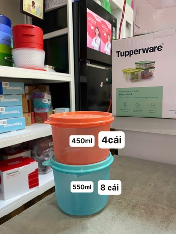Hộp Tupperware Mát Tròn Snack & all 550ml - Tupperawre Malaysia Chính Hãng