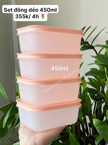 TupTrung - Hộp đông dẻo 450ml nắp xanh cốm