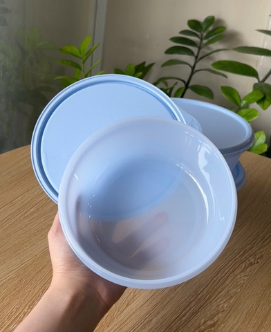 Hộp Đựng Thực Phẩm Tupperware Trữ Khô Và Mát Modular Bowl Medium 600ml Màu Xanh Dương Nhạt - New Tupperware