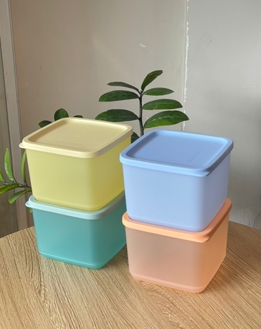 Hộp mát Tupperware BQTP Medium Squar Round 1L - Tupperware Chính Hãng