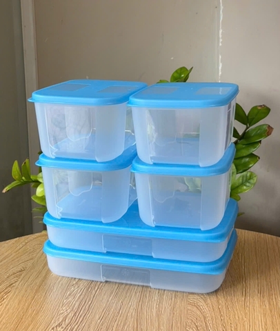 {{TUP80}} Bộ 6 hộp Tupperware trữ đông Gen I 650ml, 700ml