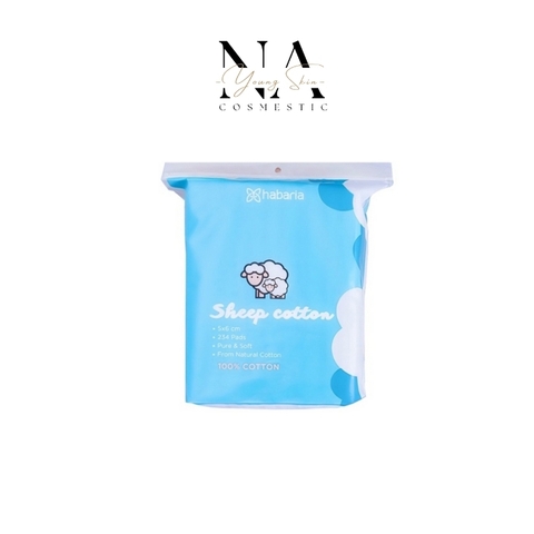 [Habria] Bông Tẩy Trang cừu Sheep Cotton 234 Miếng chính hãng, mềm mại, an toàn cho mọi loại da
