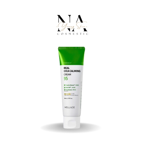 [Wellage] Kem dưỡng Phục Hồi da Real Cica Calming Cream 80ml dành cho mọi loại da