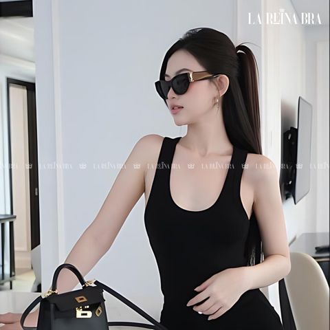 Áo Ba Lỗ Cotton Gân Tăm LA REINA BRA Dáng Ôm Body Hàng Cao Cấp Mặc Tôn Dáng, Mềm Mại, Thoáng Mát - LRAB199