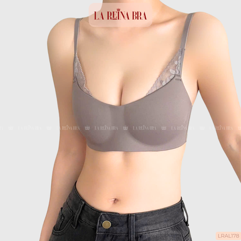 Áo Lót LA REINA BRA-Áo Lót 3K Không Gọng, Không Đệm, Không Viền, Mix Ren - LRAL187
