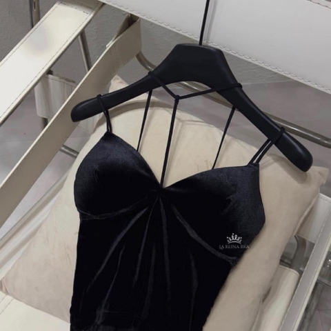 Bralette nhung lụa dây chữ Y