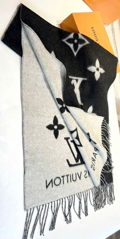 Khăn Louis Vuitton Dạ Đen Cashmere