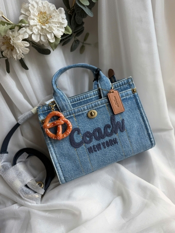 Coach Cargo Tote Mine Denim Xanh