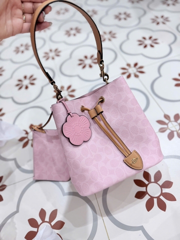 Túi Bucket Coach Hồng