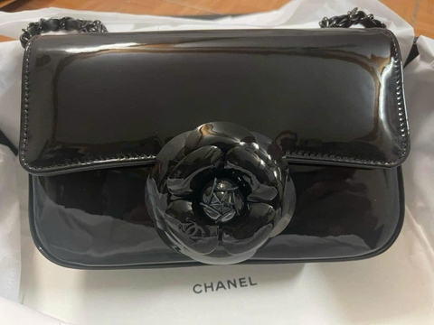 Túi xách Chanel Mini8 camellia so black