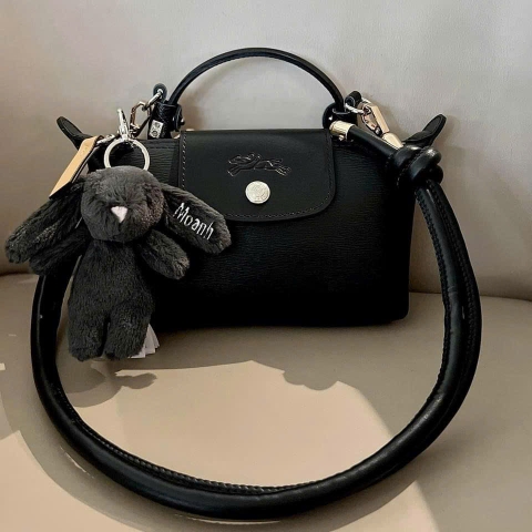 Túi Xách Longchamp mini city noir full Da Đen