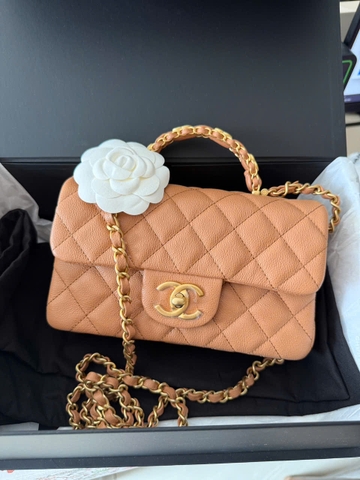 Túi Xách Chanel Mini 8 Top Handle Beige