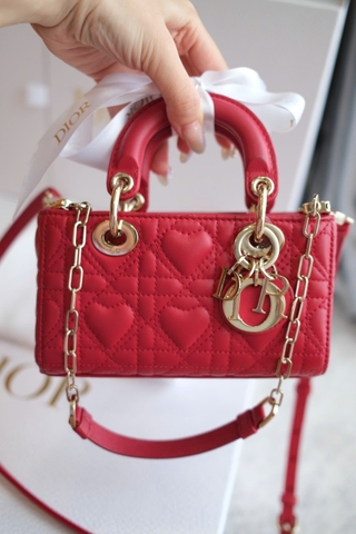 Túi Xách Lady Dior Djoy Micro Đỏ