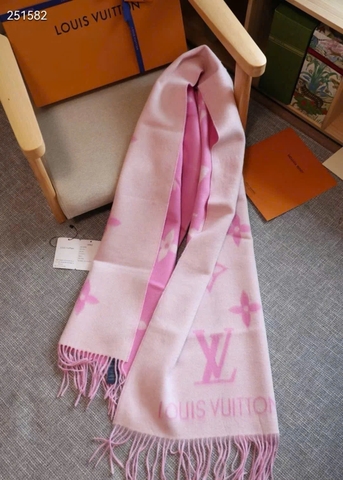 Khăn Louis Vuitton Hồng Cashmere