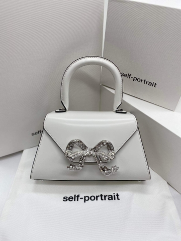 Túi Self top trắng nơ trai nhỏ