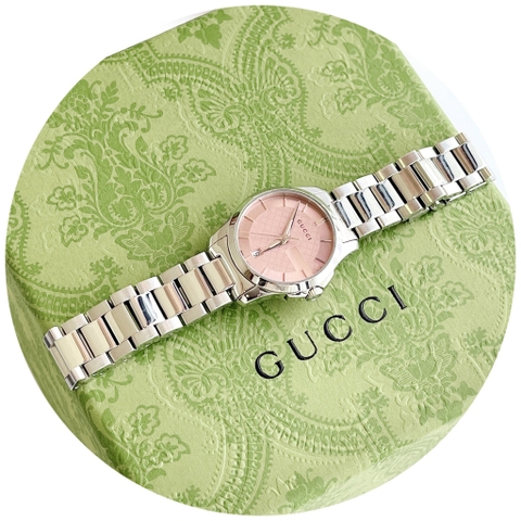 Đồng Hồ Gucci G-Timeless Pink Dial Stainless Steel Ladies Watch
