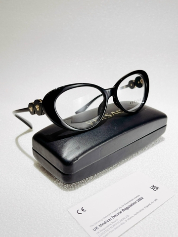 Kính VERSACE Gọng oval mèo đen