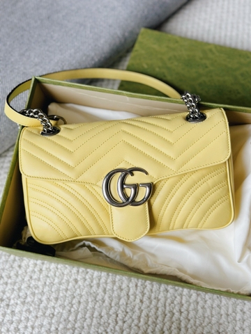Gucci marmont sz small tone vàng mơ