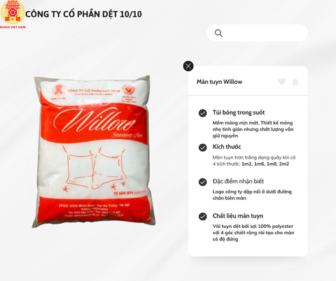 Màn mắc dây Willow mùa hè