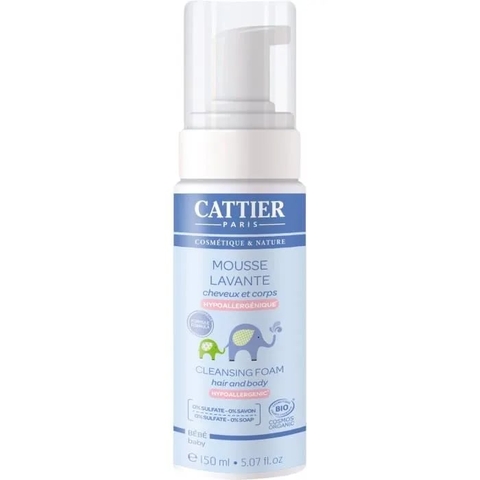 Sữa tắm gội tạo bọt Cattier 150ml ( 0m+)