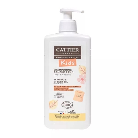 Sữa tắm gội hương hoa và kẹo bông Bio Cattier 500ml ( 3y+)