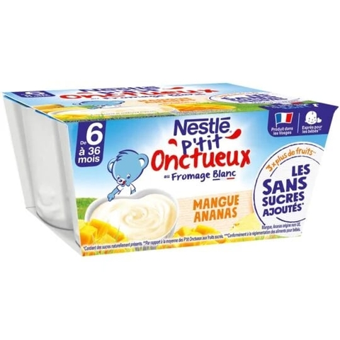 Sữa chua phô mai xoài, dứa Nestle 90g ( 6-36m)