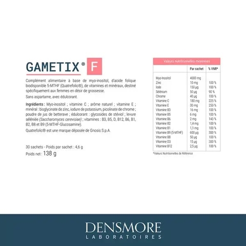 Tăng khả năng thụ thai ở nữ Gametix F