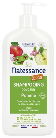 Dầu gội hương táo Natessance Bio 500ml ( 3y+)