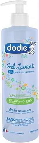 Gel làm sạch 3 trong 1 ( tóc, mặt, cơ thể ) Dodie 500ml ( 0m+)