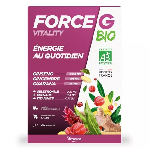 Thực phẩm bổ sung năng lượng hàng ngày, chống oxy hóa Force G Bio ( 20 ống )