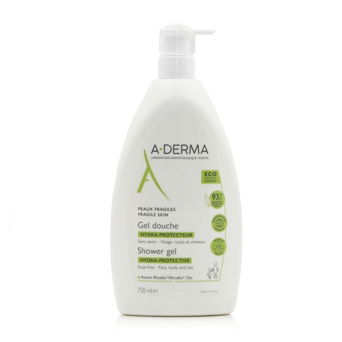 Sữa tắm gội A-derma trị viêm lỗ chân lông, mụn lưng, eczem 750ml ( 2y+)