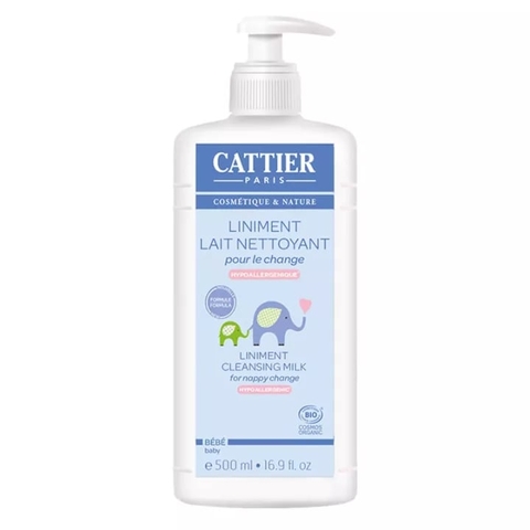 Dầu vệ sinh thay bỉm làm dịu kích ứng da Cattier 500ml ( 0m+)