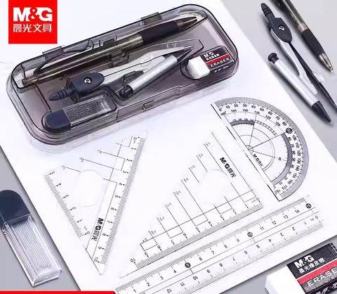 Bộ compa, êke, thước đo góc