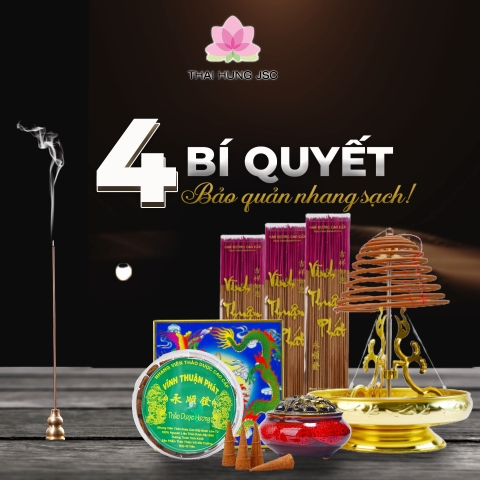 4 BÍ QUYẾT BẢO QUẢN NHANG SẠCH