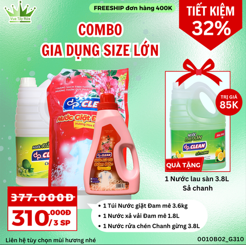 COMBO MIX RỬA CHÉN NƯỚC GIẶT NƯỚC XẢ M3T1 (310K)
