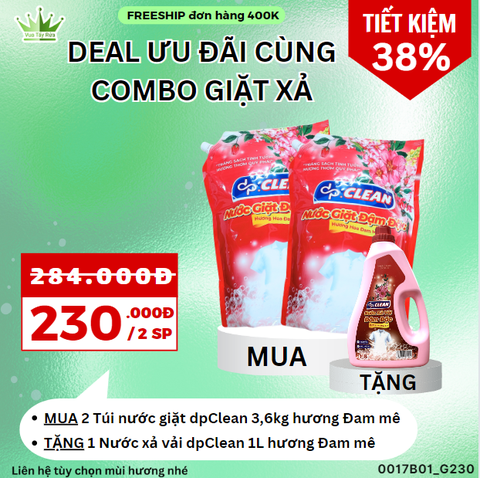 COMBO NƯỚC GIẶT TẶNG NƯỚC XẢ M2T1 (230K)