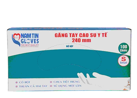 Găng tay cao su y tế 240mm NAMTIN -  size S